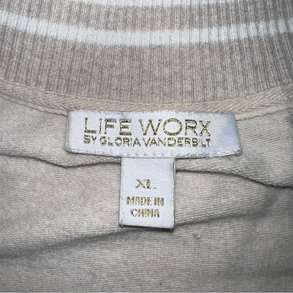 Life Worx Gloria Vanderbilt Floral Embroidered Cream Women's Bomber Jacket XL - Picture 10 of 10